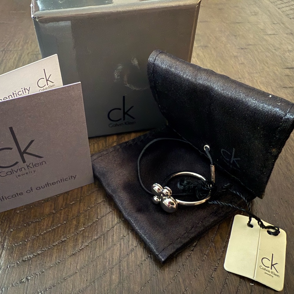 Calvin Klein Silver Spinning Fidget Ring